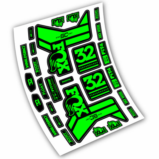 Neon Green decal for Fox 32 Performance SC 2019 fork 29" – bike sticker vinyl