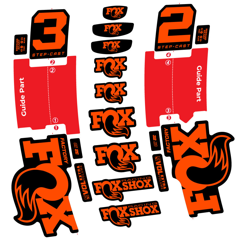 Decal Fox 32 Step-Cast Factory 3 2025, Fork 29, bike sticker vinyl