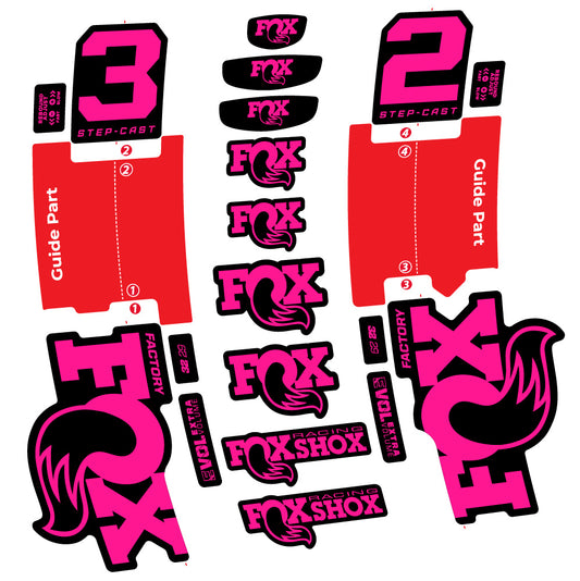 Neon Pink decal for Fox 32 Step-Cast Factory 3 2025 fork 29" – bike sticker vinyl