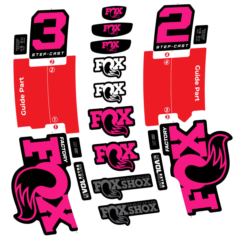 Decal Fox 32 Step-Cast Factory 3 2025, Fork 29, bike sticker vinyl