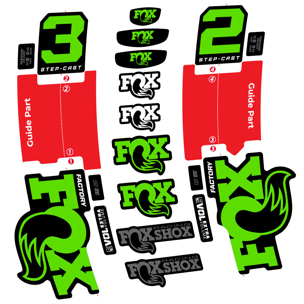 Decal Fox 32 Step-Cast Factory 3 2025, Fork 29, bike sticker vinyl