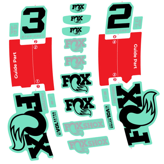 Mint decal for Fox 32 Step-Cast Factory 2025 fork 29" – bike sticker vinyl