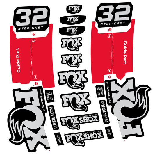 Light Silver decal for Fox 32 Step-Cast Performance 2025 fork 29" – bike sticker vinyl