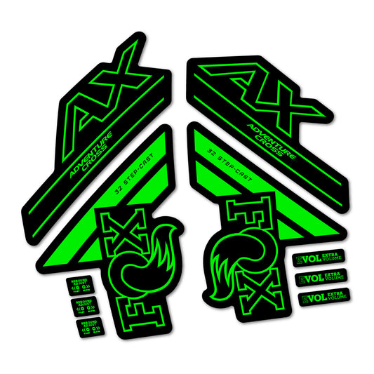 Neon Green decal for Fox 32 Step Cast AX 2025 fork – bike sticker vinyl