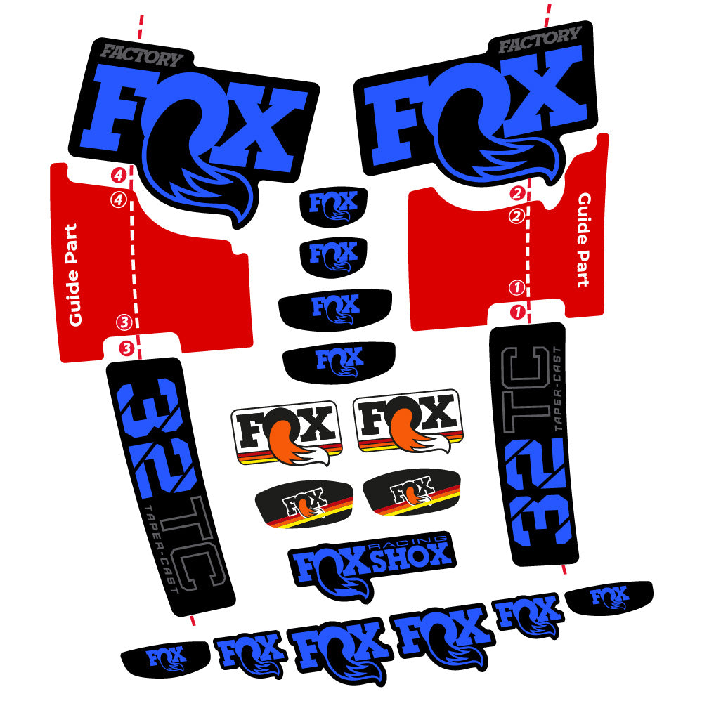 Aufkleber Fox 32 Taper Cast Factory, Gabel 29, Fahrradaufkleber Vinyl