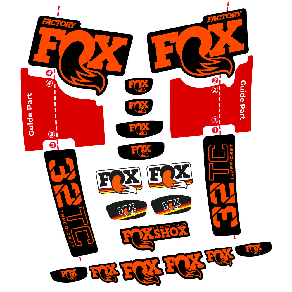Aufkleber Fox 32 Taper Cast Factory, Gabel 29, Fahrradaufkleber Vinyl