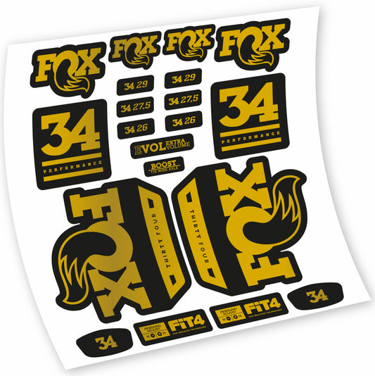 Aufkleber Fox 34 Performance 2018, Gabel 29, Fahrradaufkleber Vinyl