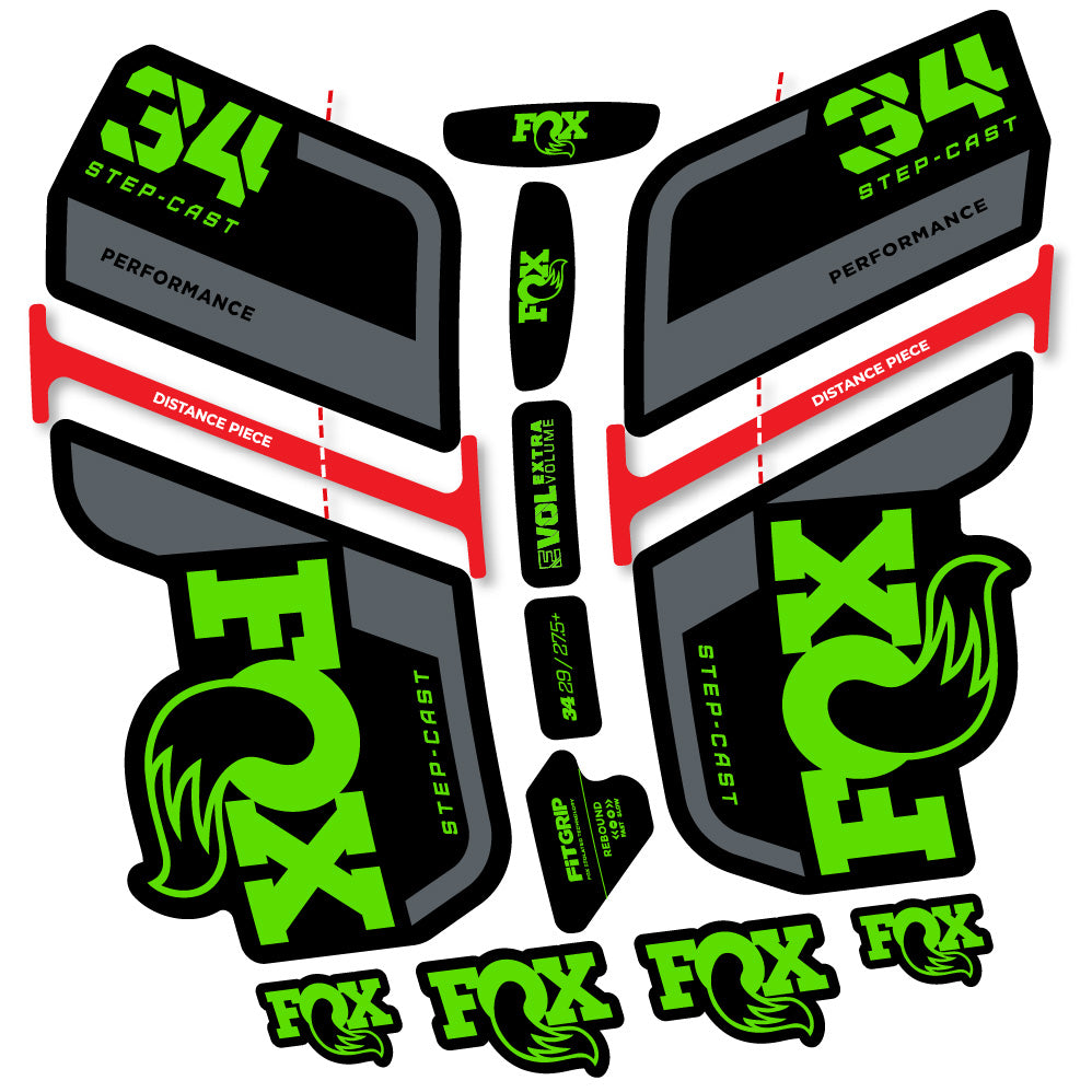 Decal Fox 34 SC Performance 2022, Fork 29, bike sticker vinyl