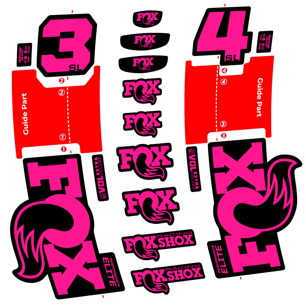 Aufkleber FOX 34 SL Performance Elite, Gabel 29, Fahrradaufkleber Vinyl