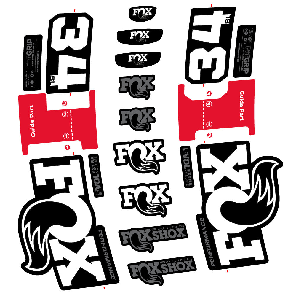 Aufkleber Fox 34 SL Performance, Gabel 29, Fahrradaufkleber Vinyl