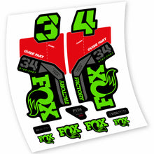 Load image into Gallery viewer, Decal Fox 34 Step Cast Factory 2021, Fork 29, bike sticker vinyl

