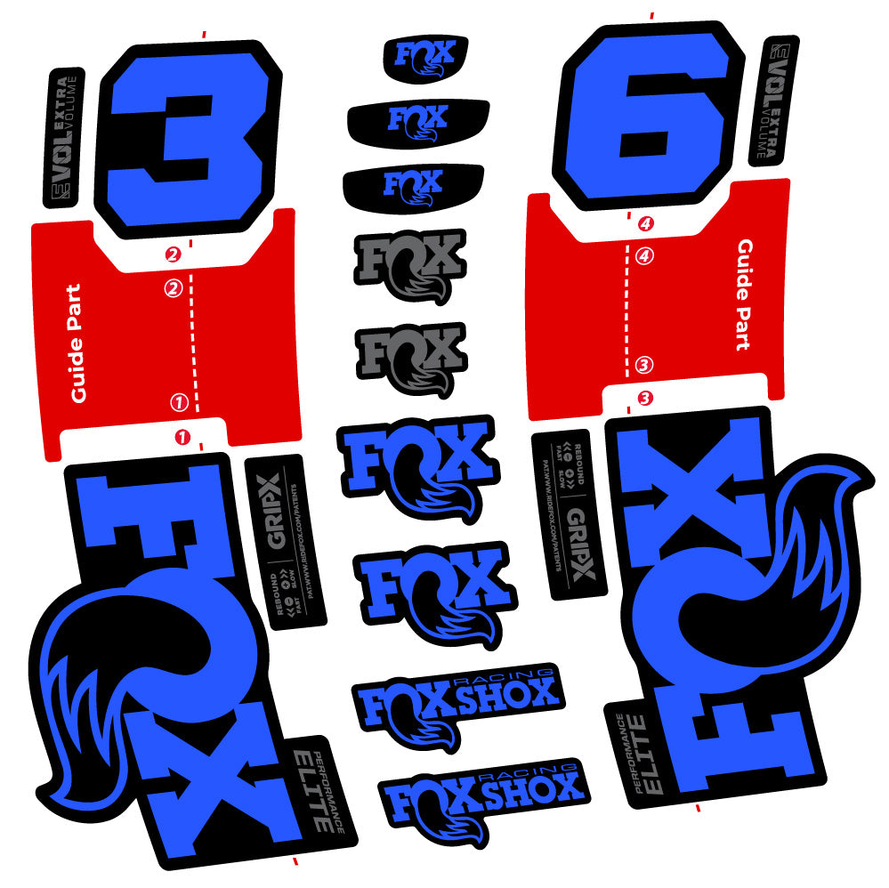 Aufkleber Fox 36 Performance Elite, Gabel 29, Fahrradaufkleber Vinyl