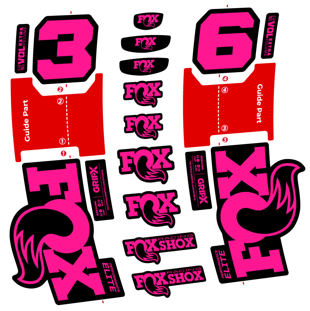 Aufkleber Fox 36 Performance Elite, Gabel 29, Fahrradaufkleber Vinyl