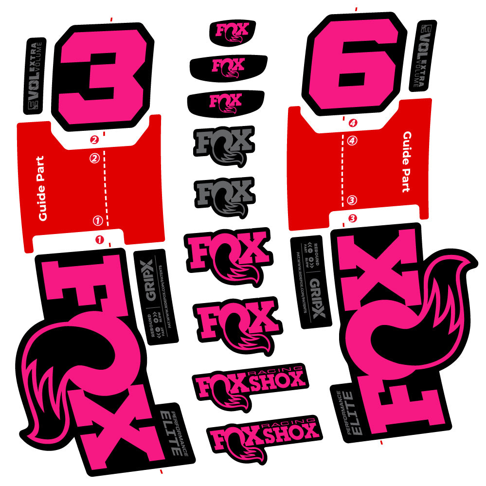 Aufkleber Fox 36 Performance Elite, Gabel 29, Fahrradaufkleber Vinyl
