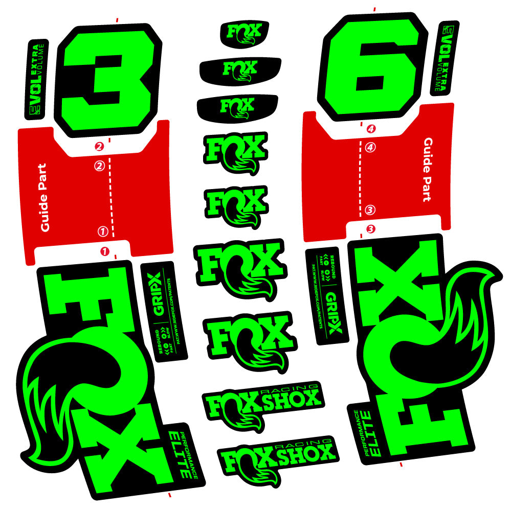 Aufkleber Fox 36 Performance Elite, Gabel 29, Fahrradaufkleber Vinyl