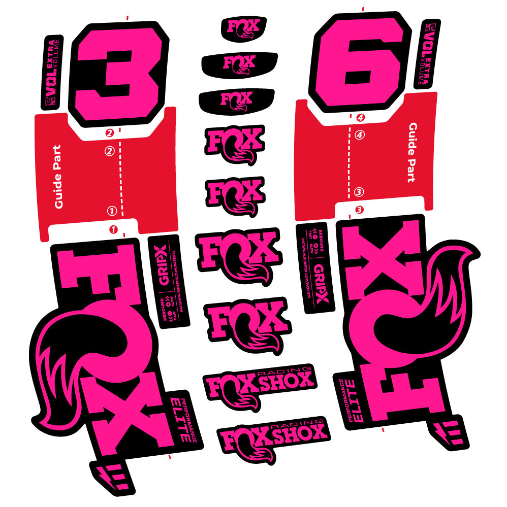 Aufkleber FOX 36 Performance Elite E-Optimized, Gabel 29, Fahrradaufkleber Vinyl