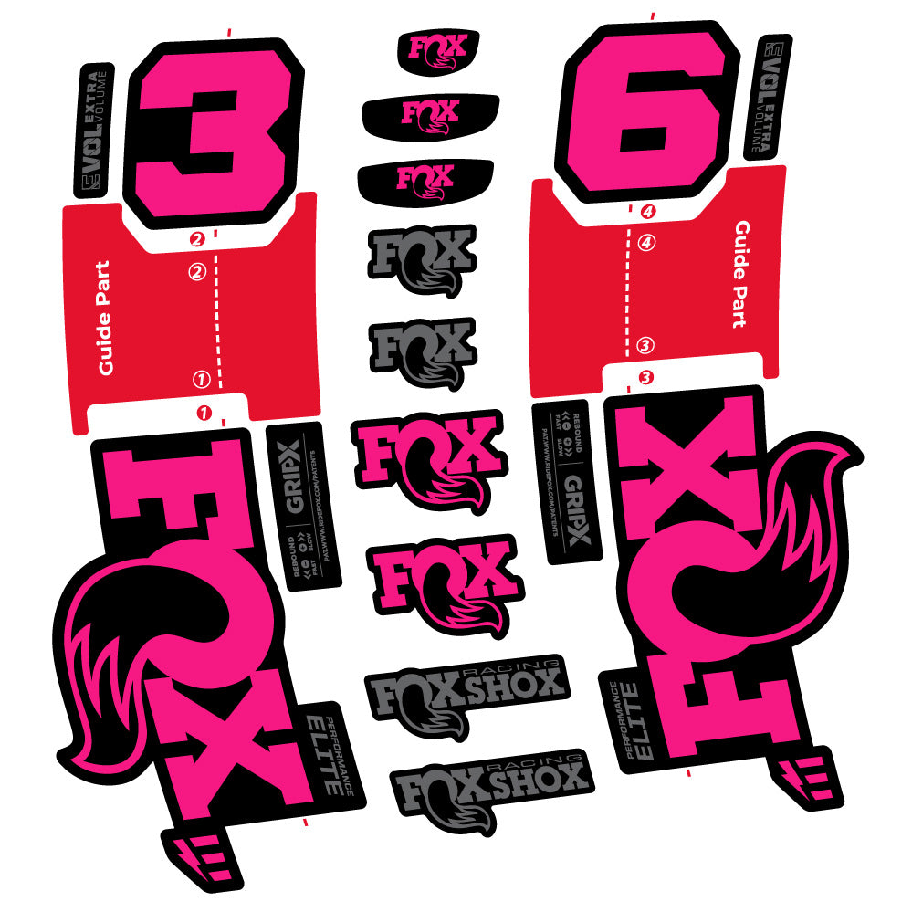 Aufkleber FOX 36 Performance Elite E-Optimized, Gabel 29, Fahrradaufkleber Vinyl