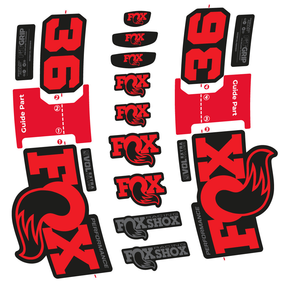 Aufkleber FOX 36 Performance, Gabel 29, Fahrradaufkleber Vinyl