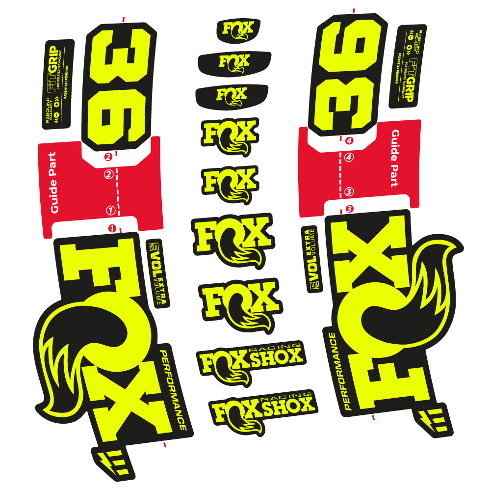 Aufkleber Fox 36 Performance E-Optimized, Gabel 29, Fahrradaufkleber Vinyl