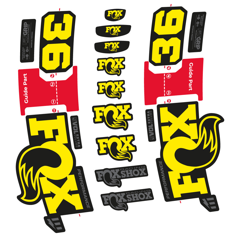 Aufkleber Fox 36 Performance E-Optimized, Gabel 29, Fahrradaufkleber Vinyl
