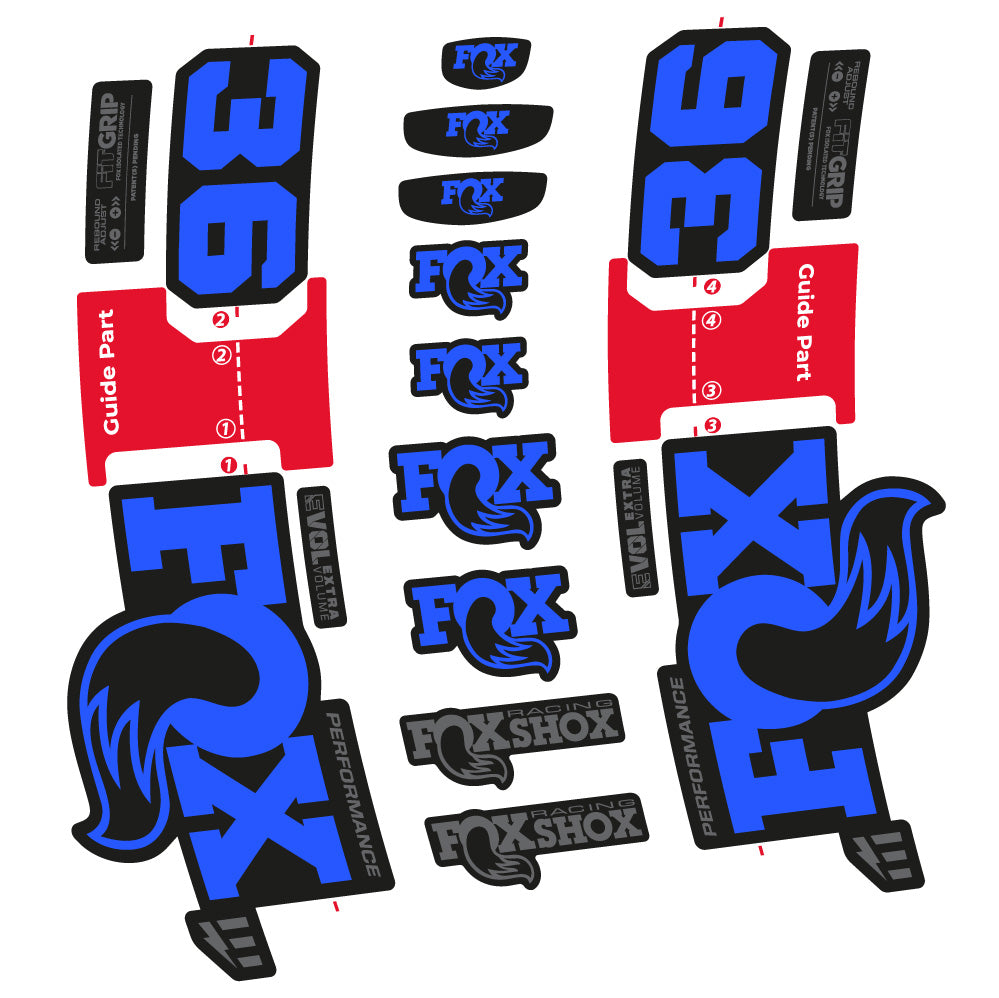Aufkleber Fox 36 Performance E-Optimized, Gabel 29, Fahrradaufkleber Vinyl