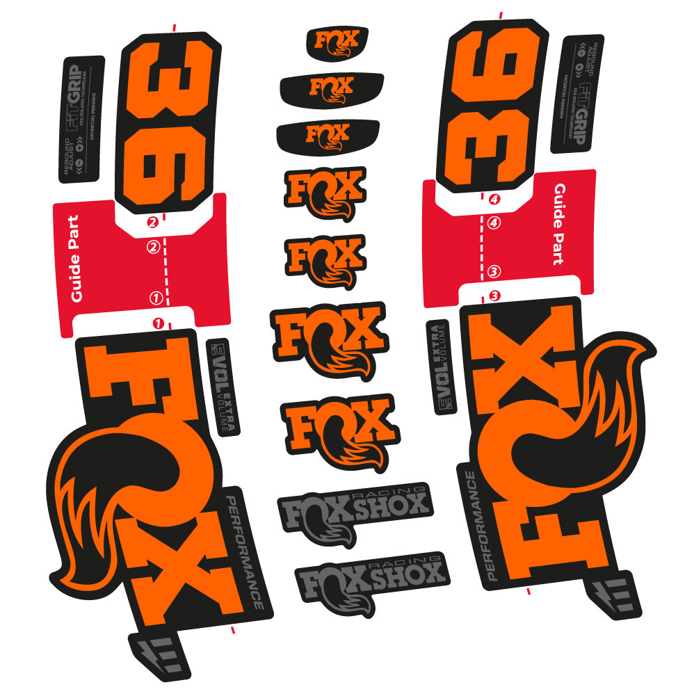 Aufkleber Fox 36 Performance E-Optimized, Gabel 29, Fahrradaufkleber Vinyl