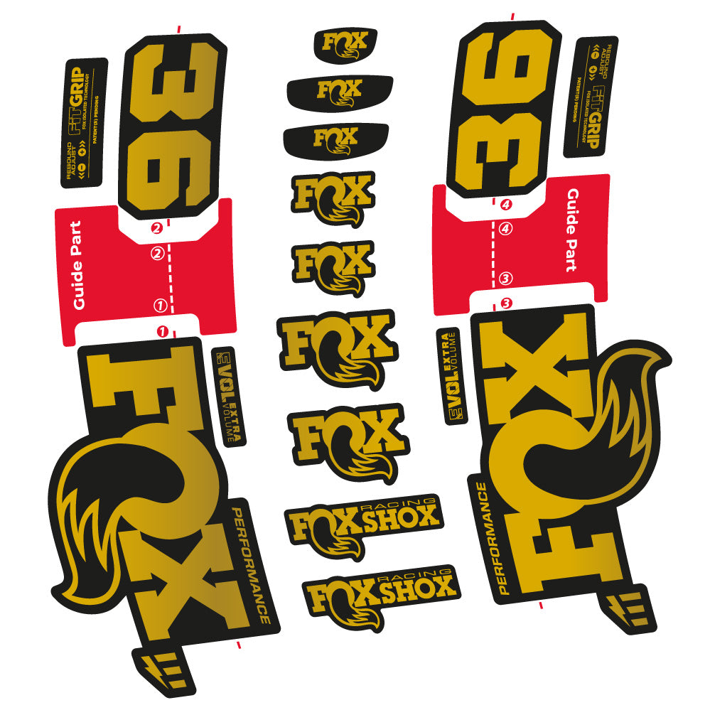 Aufkleber Fox 36 Performance E-Optimized, Gabel 29, Fahrradaufkleber Vinyl