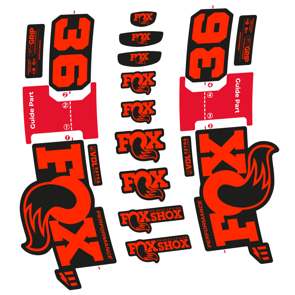 Aufkleber Fox 36 Performance E-Optimized, Gabel 29, Fahrradaufkleber Vinyl