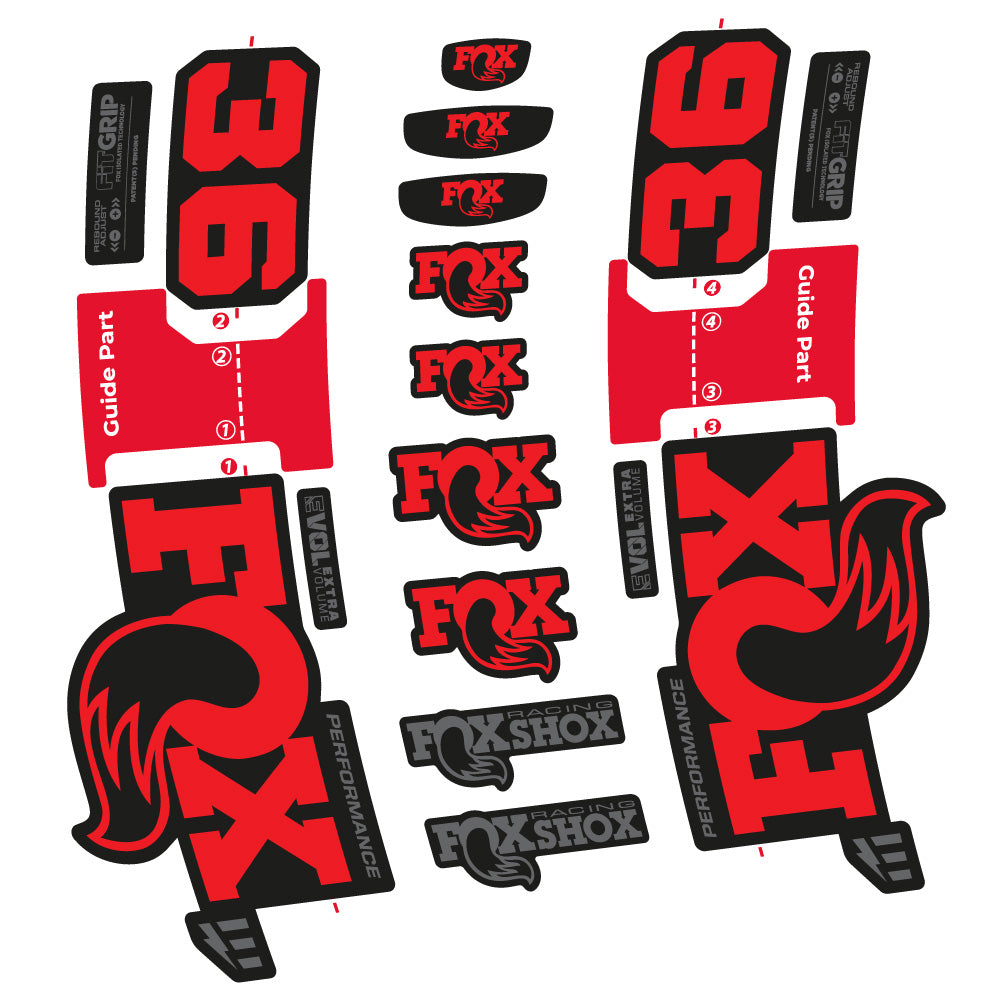 Aufkleber Fox 36 Performance E-Optimized, Gabel 29, Fahrradaufkleber Vinyl
