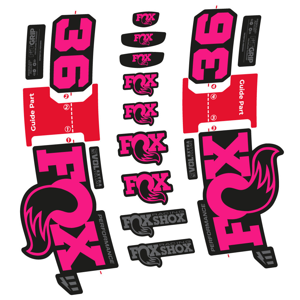 Aufkleber Fox 36 Performance E-Optimized, Gabel 29, Fahrradaufkleber Vinyl