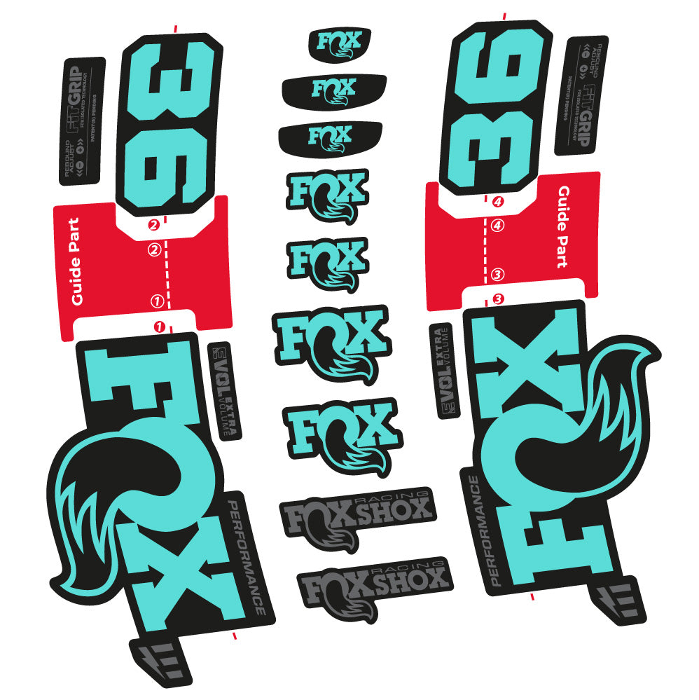 Aufkleber Fox 36 Performance E-Optimized, Gabel 29, Fahrradaufkleber Vinyl