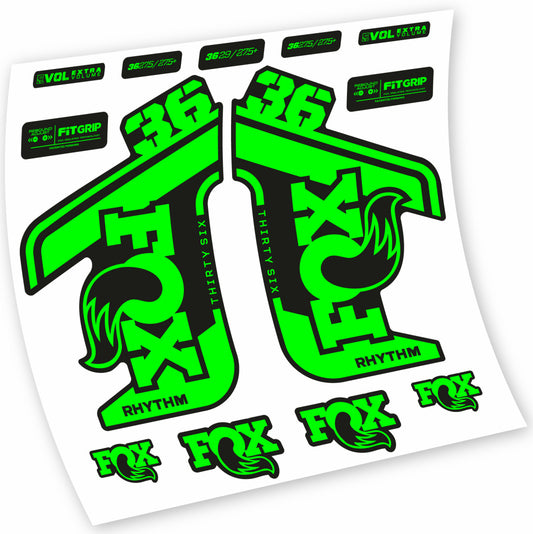 Neon Green decal for Fox 36 Rhythm 2021-2022 fork 29" – bike sticker vinyl