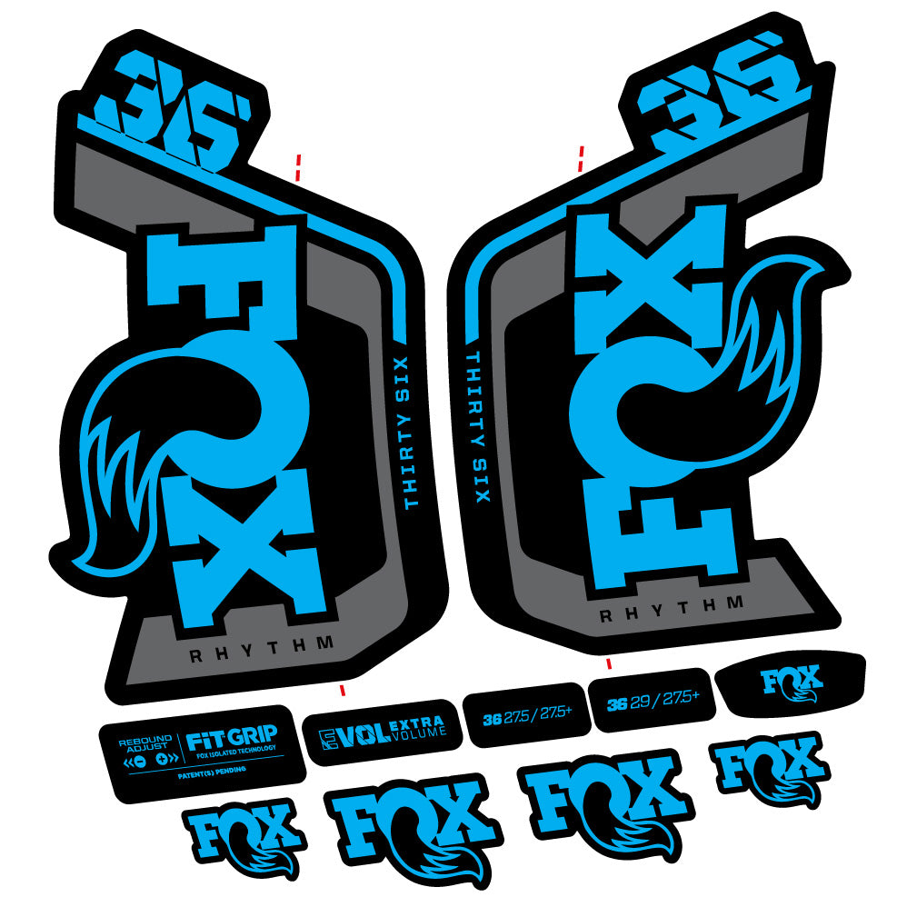 Fox Racing 6" Wide Oracal Window Decal – 28 Colors Available, Die-Cut Vinyl