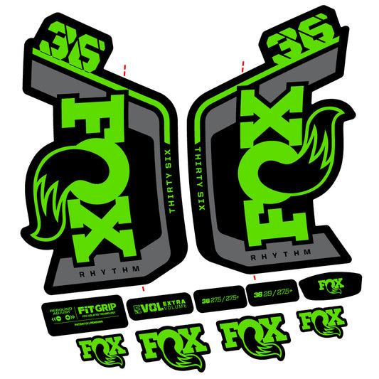 Apple Green decal for Fox 36 Rhythm fork – bike sticker vinyl