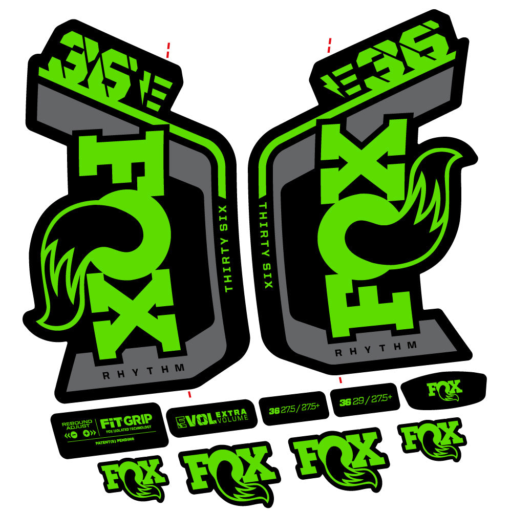 Decal Fox Factory 36 Rhythm E-Bike 2024, Fork 29, bike sticker vinyl
