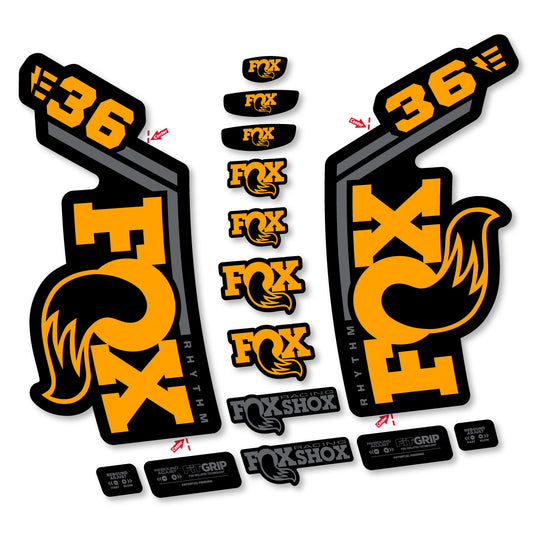 Stickers for Fox 36 Rhythm E-Bike 2027, Fork vinyl decals