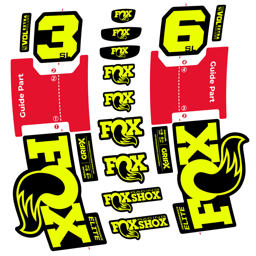 Aufkleber Fox 36 SL Performance Elite, Gabel 29, Fahrradaufkleber Vinyl
