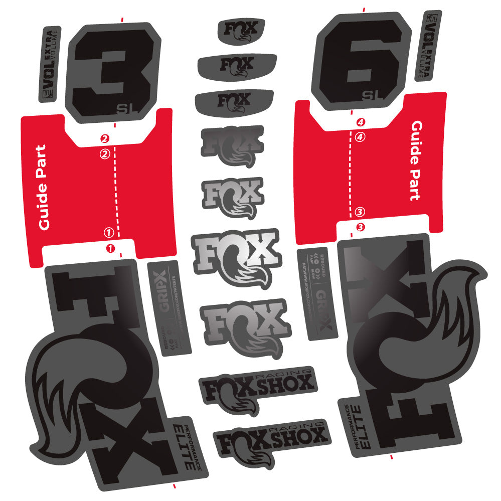 Aufkleber Fox 36 SL Performance Elite, Gabel 29, Fahrradaufkleber Vinyl