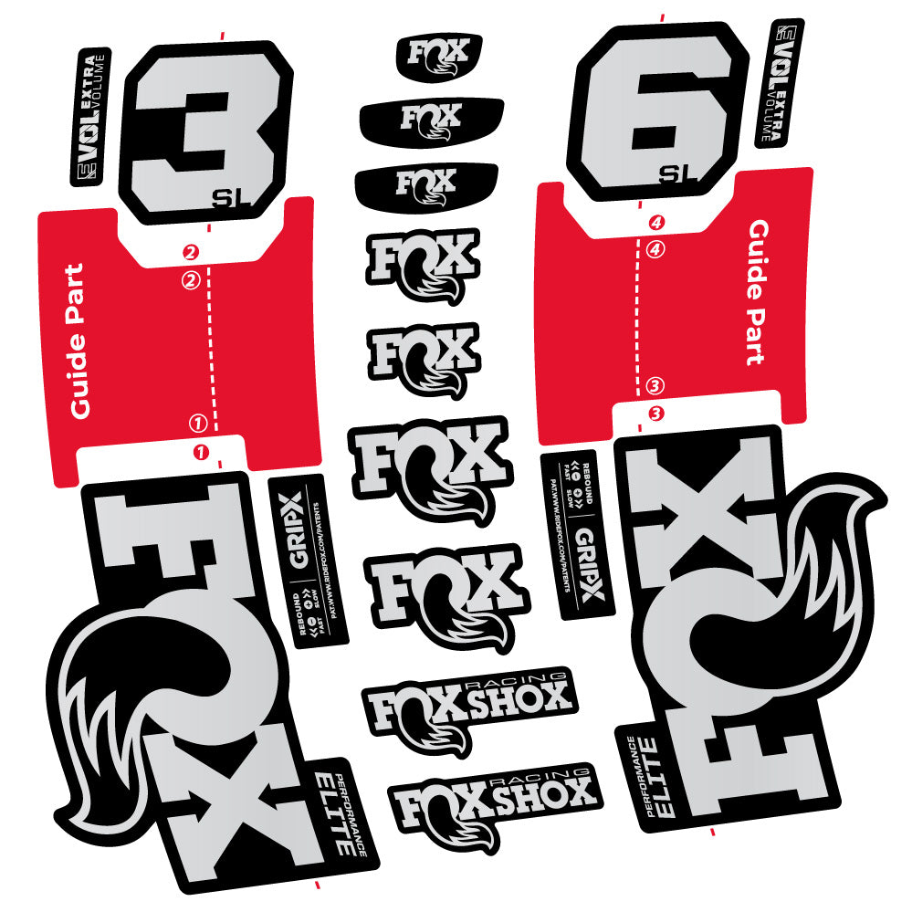Aufkleber Fox 36 SL Performance Elite, Gabel 29, Fahrradaufkleber Vinyl