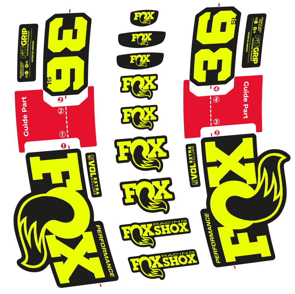Aufkleber Fox 36 SL Performance, Gabel 29, Fahrradaufkleber Vinyl