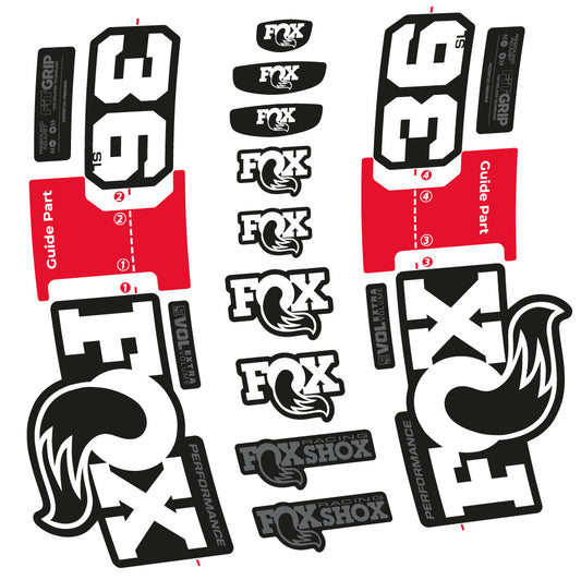Aufkleber Fox 36 SL Performance, Gabel 29, Fahrradaufkleber Vinyl