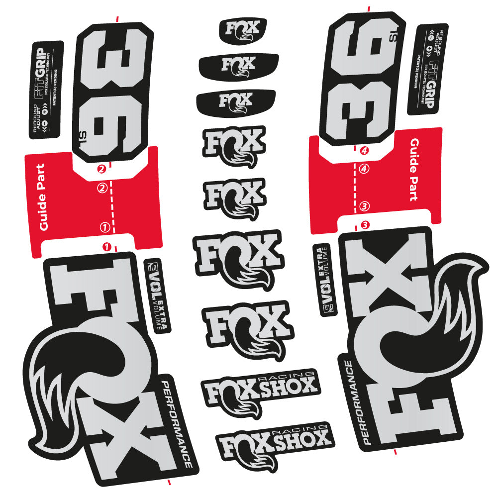 Aufkleber Fox 36 SL Performance, Gabel 29, Fahrradaufkleber Vinyl