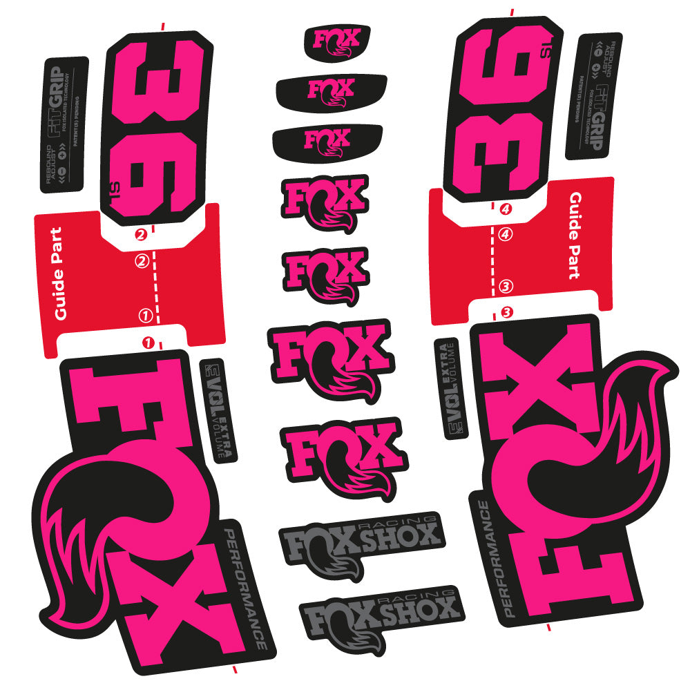 Aufkleber Fox 36 SL Performance, Gabel 29, Fahrradaufkleber Vinyl