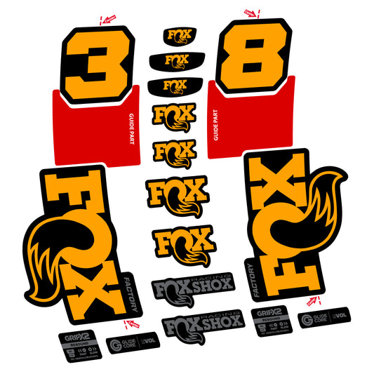 Stickers for Fox 38 Factory 2027, Fork vinyl decals