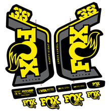 Load image into Gallery viewer, Decal Fox Factory 38 Rhythm 2024, Fork 29, bike sticker vinyl
