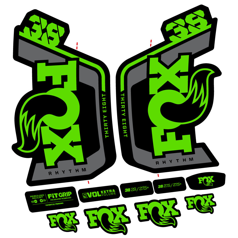 Decal Fox Factory 38 Rhythm 2024, Fork 29, bike sticker vinyl