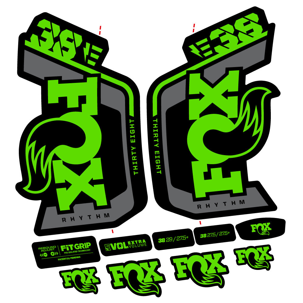 Decal Fox Factory 38 Rhythm E-Bike 2024, Fork 29, bike sticker vinyl