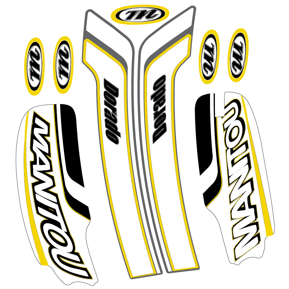 Aufkleber Manitou Dorado Pro Expert Comp 2022, Gabel 29, Fahrradaufkleber Vinyl