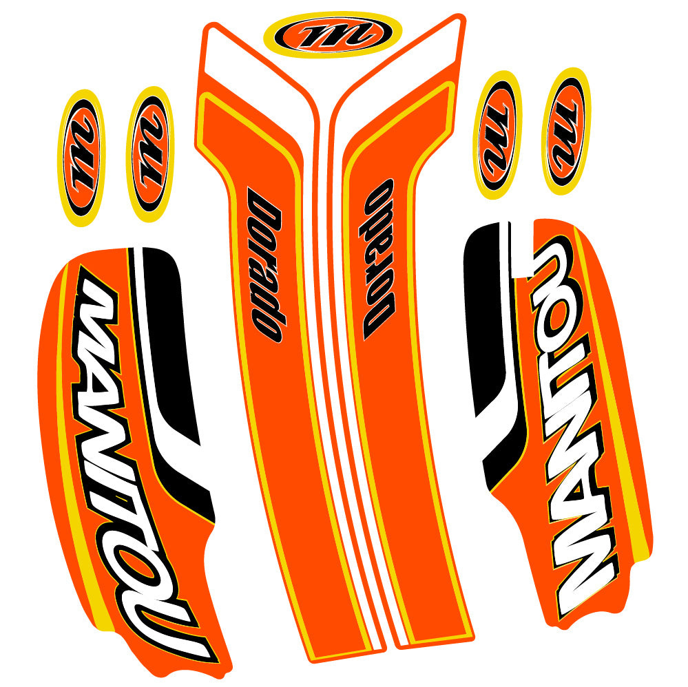 Aufkleber Manitou Dorado Pro Expert Comp 2022, Gabel 29, Fahrradaufkleber Vinyl