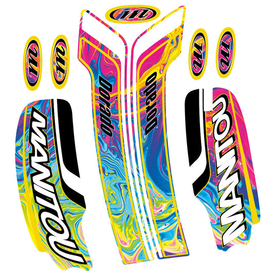 Psychedelic Rainbow decal for Manitou Dorado Pro Expert Comp 2022 fork 29" – bike sticker vinyl